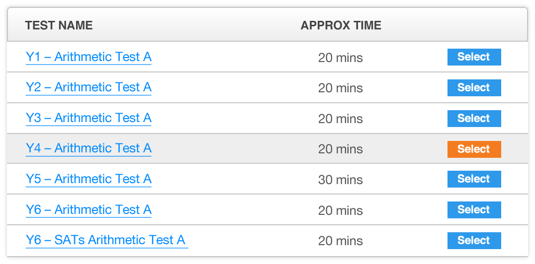 KS1 Arithmetic Tests 