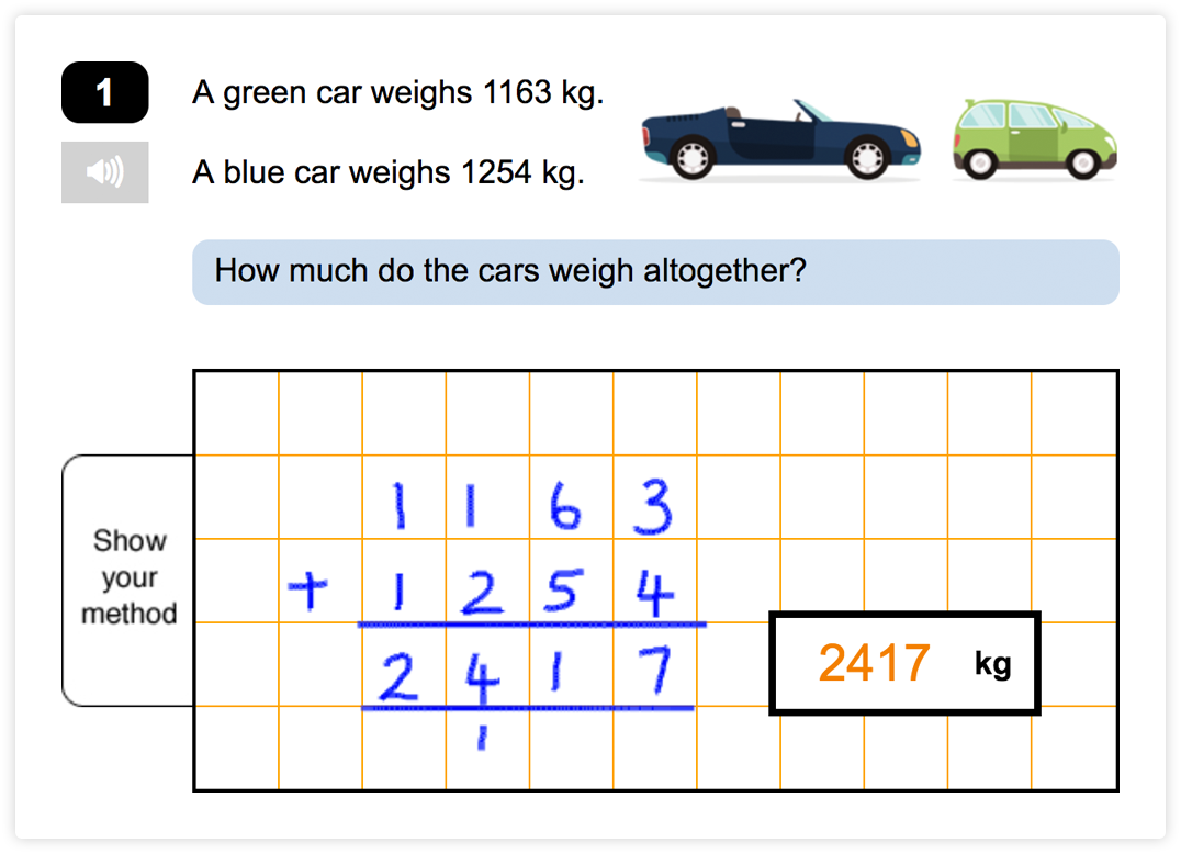 Y4 Addition and Subtraction End-of-Unit Assessment