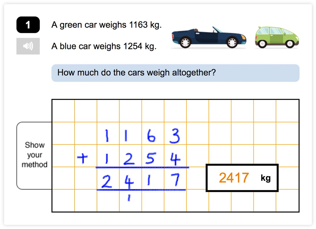 Y4 Addition and Subtraction End-of-Unit Assessment